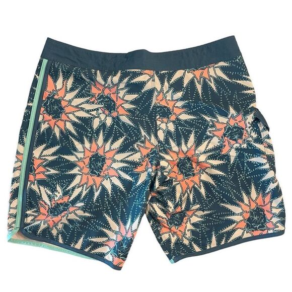 Billabong Airlite Men's Swimwear Floral Print Surf Boardshorts Blue Size 36 - Picture 3 of 8